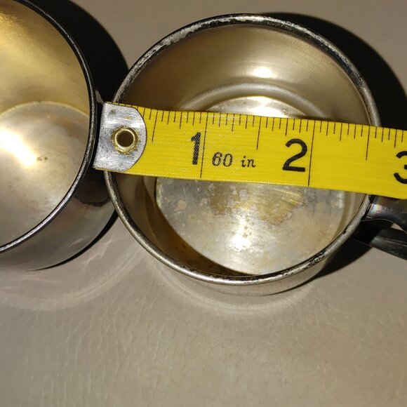 Rockford EPNS 526 1847 Roger Bros Monogram E Silver Soldered Nursery Cup Vintage - Picture 4 of 12